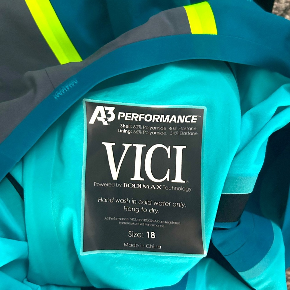 A3 Performance Vici Open Back Tech Suit Women Siz… - image 3